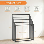 Honiter Towel Racks for Bathroom, 5 Tier Wide Towel Drying Rack Outdoor, Free Standing Towel Rack, Pool Towel Blanket Stand and Display Rack for Oversized Bath Towels