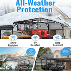 20x30FT Metal Carport, Heavy Duty Car Port Canopy with Metal Roof and Frame, Extra Large Carports Withstand Strong Wind or Heavy Rain, Suitable for Parking Pickup, Boat, Car, and Tractor