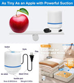 Electric Pump for Vacuum Storage Bags Travel Vacuum Pump for Various Sealing Bags Portable Vacpack Air Pump for Clothing, Pillows, Comforters (Storage Bag Not Included)