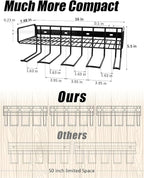 Heavy Duty Tool Organizer, 16" W x 7.48" H x 5.51" D, 4 Wall Mount Anchors, 3.95" Between Slots, Sturdy Steel Construction, Ideal for Power Tools (2 Pack)