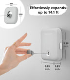 GorillaLine Retractable Clothesline, Indoor and Outdoor, Heavy Duty Wall Mounted Laundry Line, Space Saving Drying Rack for Towels, Sheets and Clothing, Stainless Steel, for Bathroom, Balcony or RV