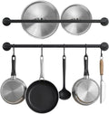 KAKIGO Kitchen Utensil Rack Organizer Wall-mounted Pot Pan Wall Hanger Holder For Hanging Rail with 10 S Hooks