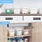 Lifewit Laundry Pods Container with Pop-up Lid, Laundry Room Organization, Dryer Sheet Holder for Washing Powder Scent Booster Beads, 2700 +2000ml/0.72+0.5gal,6 Pcs