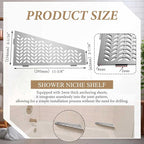 Quadrilateral Corner Shelf for Tiled Walls 12 Brushed 316 Stainless Steel 3/32 Thick Anchor Plate Bathroom Storage Shampoo Holder Organizer Kitchen Shelf