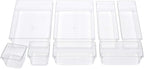 Masirs Clear Drawer Organizer - Easily Organize and Customize the Layout of Drawers. Great for Office Desk, Utensils, Cosmetics and Makeup. (8-Piece Set)