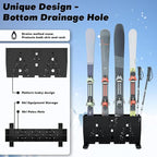 Heavy Duty Metal Ski Storage Rack, 8 Pair Freestanding Steel Ski Holder, Floor Stand Ski Organizer Rack