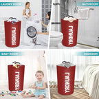StorageRight 115L Large Laundry Basket, Laundry Hamper, Dirty Clothes Hamper for Laundry, Collapsible, Waterproof Laundry Baskets with Foam Protected Aluminum Handles for Laundry, Dorm, Family (Red)