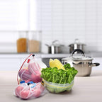 18 pack Reusable Produce Bags,Reusable produce bags for grocery,See-Through Medium Pack mesh bags Washable Grogery Bags,useful for storage fruits,vegetables,toys……
