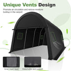 COBIZI Carports 10x20 Heavy Duty Car Canopy Garage with Removable Doors & Vents, Galvanized Frame Portable Carport Canopy Outdoor Storage Shelter with All-Season Tarp for Car Boat Truck