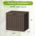 Greesum 40 Gallon Outdoor Deck Box with Lock, Resin Storage Chest for Patio Furniture Cushions, Garden Tools, Pool Toys, Waterproof & UV Resistant, Large Capacity, Dark Brown
