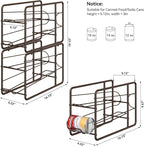 MOOACE 4 Pack Can Dispenser Rack, Stackable Can Storage Organizer Holder for Canned Food Kitchen Cabinet Pantry Countertop, Bronze