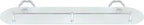20" Frosted Glass Shelf with Pre-Installed Rail - White Porcelain & Polished Chrome - Flora Series - 5 Year Warrantee