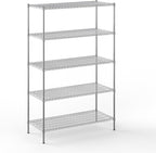 24" Deep x 54" Wide x 86" Height Wire Shelving Kit | 5-Tier | NSF Commercial Storage Rack Unit