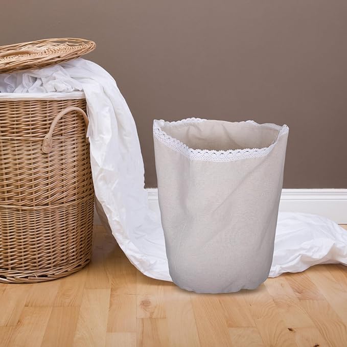 Farmhouse Fabric Liner Replacement, Effectively Protect Clothing for Woven Laundry Basket Washable Cloth Insert for Bedroom Bathroom Hampers Fit Basket Cloth Insert