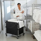 Sadnyy Replacement Liner Bag for Laundry Cart 31 x 22 x 27 inch Removable Waterproof Hamper Liner Bag Replacement for Rolling Washing Baskets Hotel Laundry Room Cleaning Service