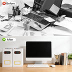 Collapsible File Organizer Box with Handle,12.20x5.11x9.84Inches, Filing Organizer for Home or Office, Small Portable File Box (1 Pack, White-Yellow)