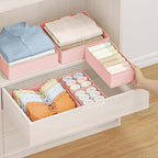DIMJ Drawer Organizer Clothes Storage - 30 Pack Baby Dresser Organizer for Nursery, Small Fabric Closet Drawer Organizer Bins for Underwears Socks, Foldable Storage Dividers Organization for Bedroom