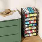JKsmart 4-Tier Can Rack Organizer for Pantry, Adjustable Can Storage Holder for Various Ounces of Canned food Soda Drinks, Can Dispenser Holds Up to 48 Cans for Cupboard Cabinet