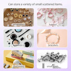 Mini Desk Drawer Organizer with 6 Clear Drawers - 7" x 3.9" x 4.7" Small Plastic Storage Box for Office, Classroom, Crafts, and Home Desktop Organization