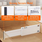 Lifewit 18 Pack Drawer Dividers 4" High 28-43.5cm/11-17" Adjustable Drawer Organizer for Clothes/Utensils, Expandable Drawer Separator in Dresser/Kitchen/Bedroom/Office Organization & Storage White