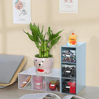 Desktop Drawers, Desk Organizer with 3 Drawers, Stackable Plastic Storage Box for Home Collection, Cosmetics, Jewelry, Office Supplies (1 Tall Layer, White)