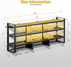 49" W Large Power Tool Organizer Wall Mount, 4 Layer Heavy Duty Loads 800 lbs, Tool Storage Rack Holds 12 Cordless Drills, Large Capacity Battery Holder for Garage, Gift for Men