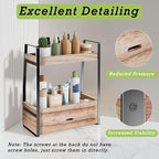 2-Tier Bathroom Organizer Countertop, Bathroom Sink Organizer Countertop, Vanity, Counter Shelf, Brown