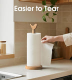 Cute Wooden Paper Towel Holder Stand - Kitchen Paper Hanger Rack Bathroom Towel Roll Stand Organizer Simply Standing Countertop Paper Roll Holder, Bird