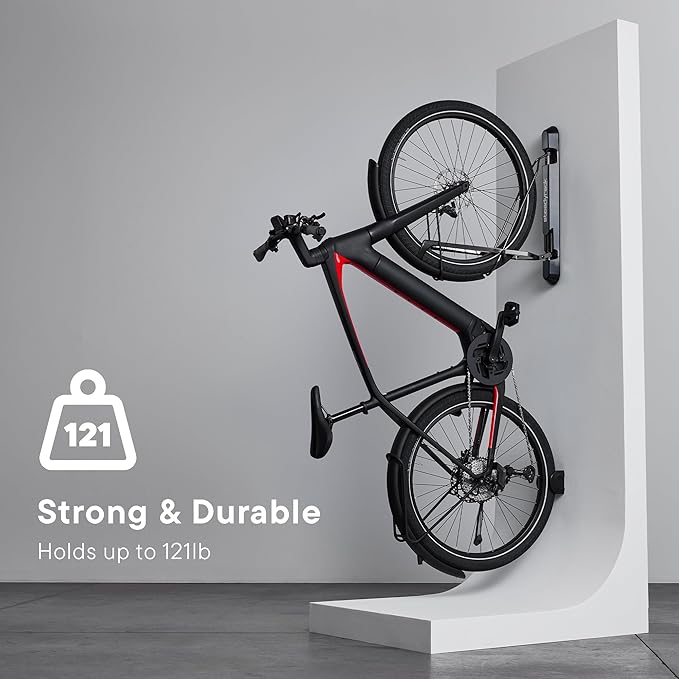Steadyrack ProFlex Narrow Bike Rack - Vertical Wall Mount Bike Storage for Home - Roll-In Roll-Out System - Space-Saving Pivot - Fits Road, BMX, Gravel, Fender - Includes GearMate SteadySpine - 2 Pack