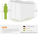 Outsunny 4.6' x 9' Steel Outdoor Storage Shed, Waterproof Lean to Shed, Metal Garden Tool House with Foundation Kit, Lockable Doors, Gloves and 2 Air Vents for Backyard, Patio, Lawn, Brown