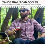 TAHOE TRAILS Stainless Steel 12oz Vacuum Insulated Can and Bottle cooler| Double Wall Can Cooler For Cans and Bottles | Copper Plated Can Chiller and Metal Cooler | Black