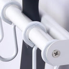 Dseap Pot Rack - Pots and Pans Hanging Rack Rail with 8 Hooks, Double Bars, Pot Hangers for Kitchen, Wall Mounted, White, 2 Packs