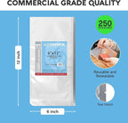 Avid Armor Chamber Vacuum Sealer Bags – Heavy Duty, BPA-Free, Pre-Cut Chamber Vacuum Bags for Food Preservation, Freezer Storage, Sous Vide and more, 250/Pack (Clear - 250, 6x12)