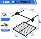Overhead Garage Lift Storage Rack, 4x4 Ft, Heavy-Duty Steel Ceiling Mounted Garage Ceiling Rack Organizer with 350 lb Capacity, Easy Crank System and Quick Installation for Clutter-Free Space