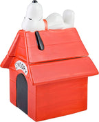 Peanuts Classic Snoopy Doghouse Cookie Jar, 11.2-Inch Ceramic Jar With Lid, Vintage Cartoon Collectible Kitchen Storage Container