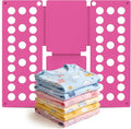 Geniusidea Shirt Folding Board Kids Clothes Folder, Quickly Fold Shirts & Pants & Small Clothes, Laundry Folding Tool with Space-Saving Design, Durable Material Easy Storage Organizer Pink