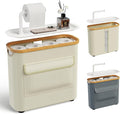 Toilet Paper Storage Basket Holder Holds 9-12 +1 Rolls Elegant Multi-Functional Bathroom Toilet Paper Holder Stand Storage Organizer Waterproof with Tray Hold Phone Wet Wipes Beige
