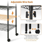 Simple Deluxe Heavy Duty 5-Tier Storage Shelving Unit, 35.83" W x 13.98" D x 61.02" H, 1250 Lbs Loading Capacity, Black