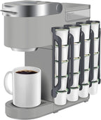 K Cup Holder for Keurig: Coffee Pod Holder for Counter Small Space - Kcup holder for Wall Mount (4, Gray)