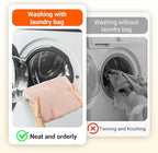 3Pcs Mesh Laundry Bags for Delicates, Durable Organic Cotton Mesh Wash Bags, Sturdy Zipper Laundry Bag for Lingerie, Clothes, Shoes, Socks, Large