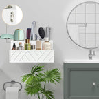 Hair Tool Organizer, Hair Dryer Holder Wall Mounted, Bathroom Countertop Organizer for Bathroom Accessories, Blow Dryer Organizer for Curling Iron, Hair Styling Tools, Vanity Organizer for Makeup