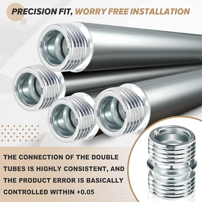 Shimeyao 8 Pcs Coarse Thread Connector for Diameter Wire Shelving Poles, Shelving Connectors Parts Accessories for Shelf Unit, Extending Rack(19.1mm/0.75 Inch)