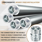Shimeyao 8 Pcs Coarse Thread Connector for Diameter Wire Shelving Poles, Shelving Connectors Parts Accessories for Shelf Unit, Extending Rack(19.1mm/0.75 Inch)