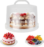 Large Cake Carrier with lid and Handle, Multipurpose Cake Stand with Lid for 11" Cake, Pie, Plastic Cake Container