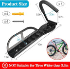 DkOvn 1/2/4 Pack Bike Rack Garage Wall Mount, Wall Mount Bike Rack with Screws, Holds Up to 66lb for Indoor Storage