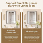 20x28 Medicine Cabinet with Mirror and Lights, Bathroom Mirror Cabinet with Memory Function, Anti-Fog, Surface Mount or Recessed Medicine Cabinet with Lights 3 Colors Dimmable