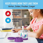 THERMOS FUNTAINER Insulated Food Jar – 10 Ounce, Frozen 2 – Kid Friendly Food Jar with Foldable Spoon