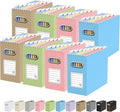 Oterri Cardboard File Organizer Box for Hanging File Folders Letter Size,File Box for Computer Desk,File Cabinet,Working Home,Office,Classroom (Mixed Colors, Letter Size - 8 Packs)