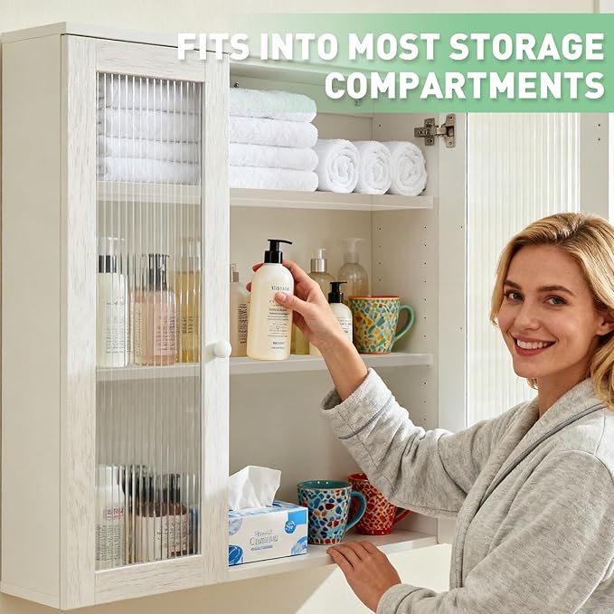 6pcs Medicine Cabinet Shelf Replacement 13inch Wooden Medicine Cabinet Shelves Wooden Bathroom Cabinets Shelves for Living Room Bathroom Kitchen Wall Mounted Medicine Cabinets (Transparent)