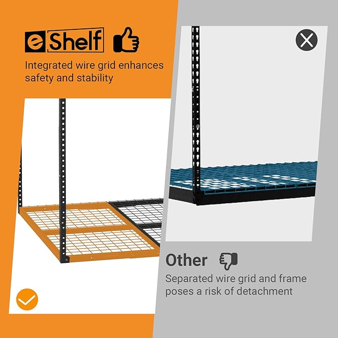 3x6ft Overhead Garage Storage Rack, Heavy Duty Metal Ceiling Shelf, 22'' to 40" Adjustable Dropdown, 450lbs Loading Weight Capacity, Black
